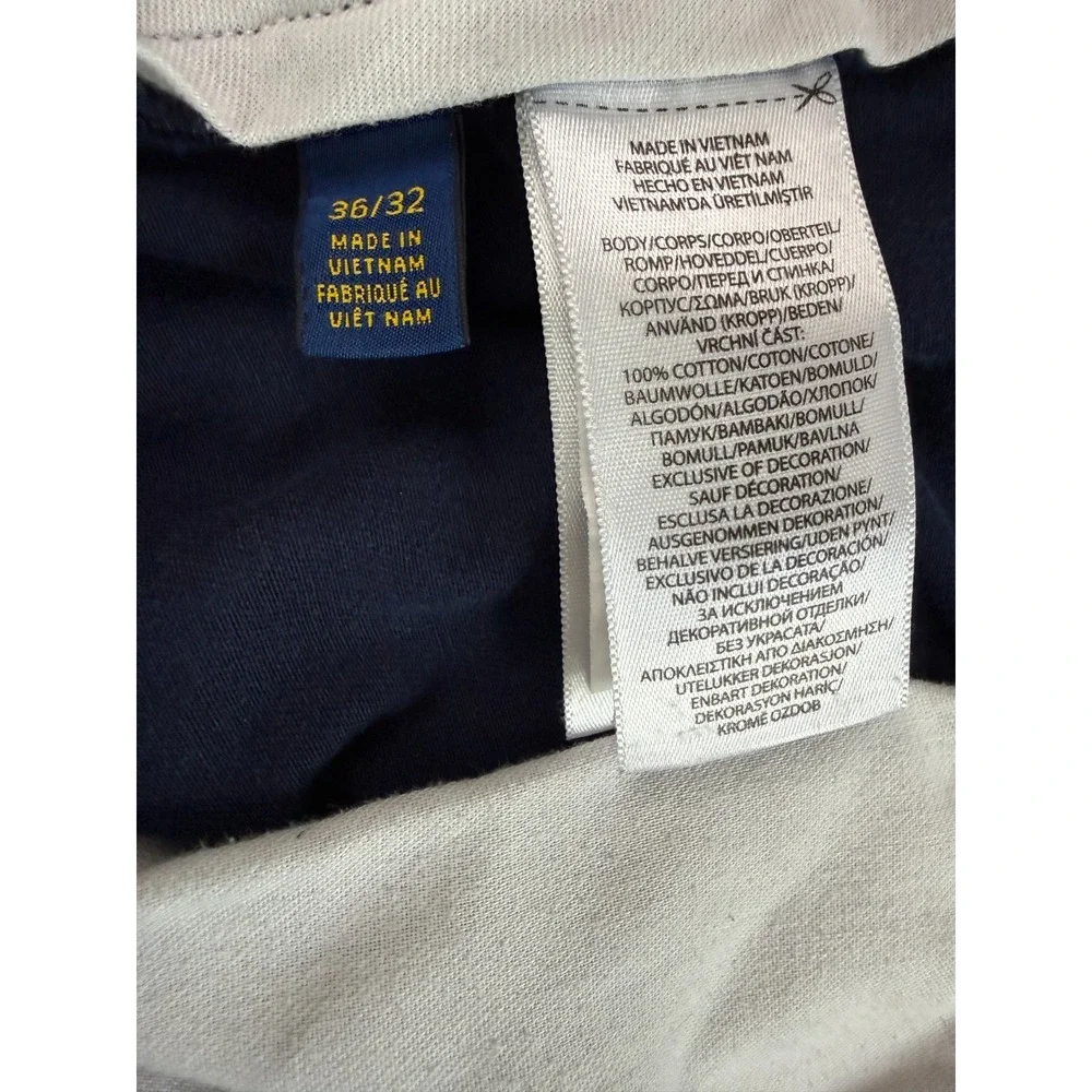 Polo Ralph Lauren Classic Fit Mens 36x32 (Fits 36x30.5) Pants Blue Chino Preppy
